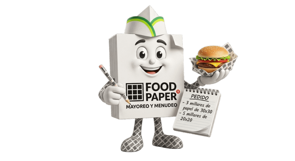 mascota food paper con libreta de pedido