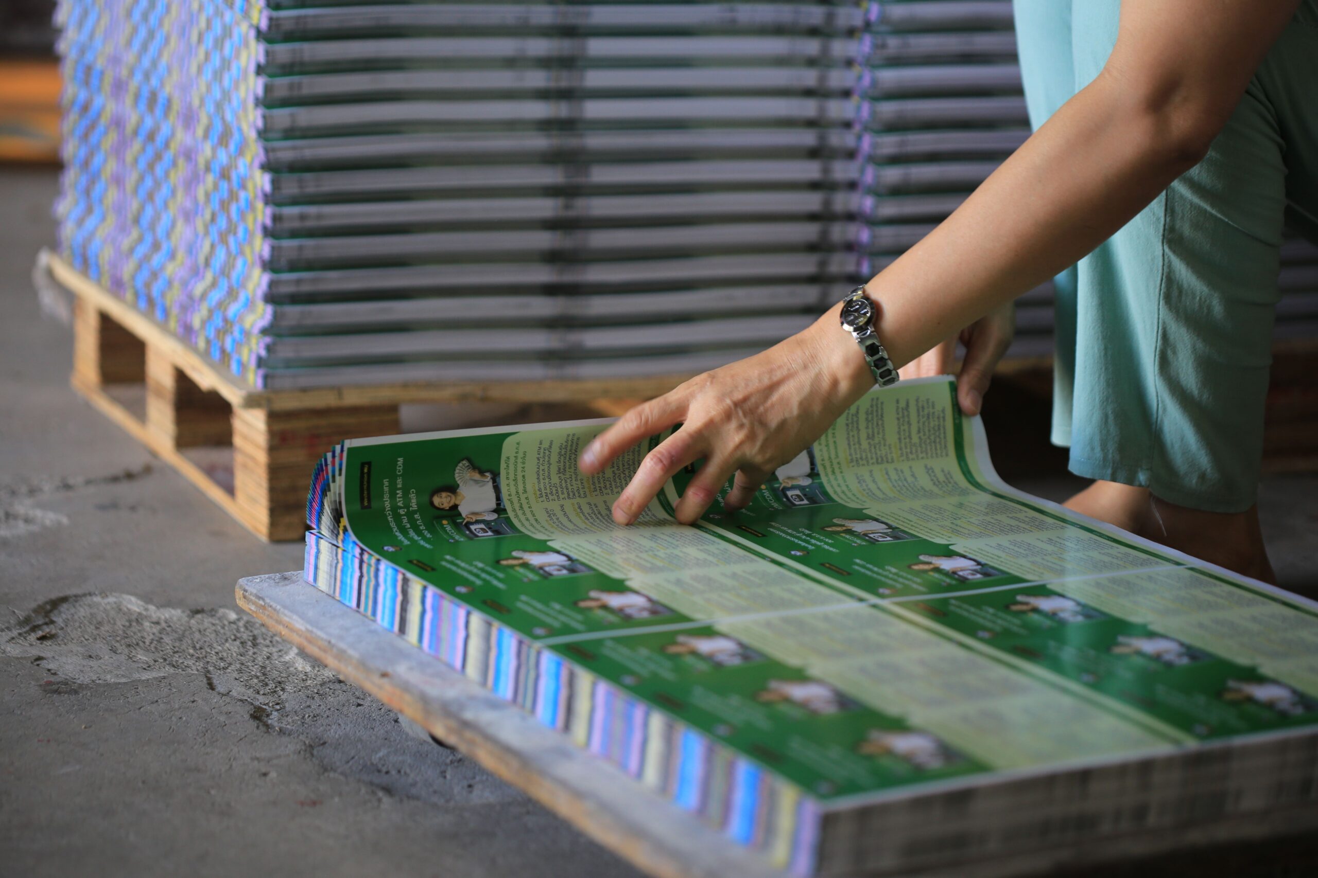 imprenta con papel grado alimenticio