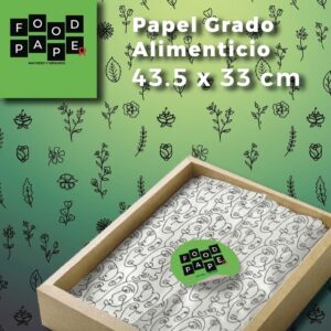 papel grado alimenticio 43.5x33cm