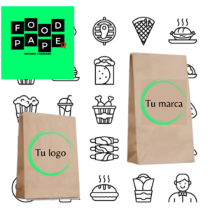 Bolsa papel kraft un millar a dos tintas