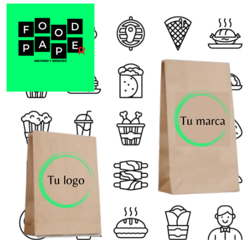 Bolsa kraft mediana una tinta