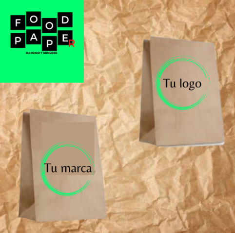 Bolsa Kraft grande una tinta