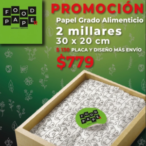 papel alimenticio 20x20cm